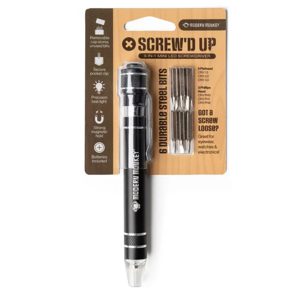 Modern Monkey Screw'd Up 6 in 1 Screwdriver