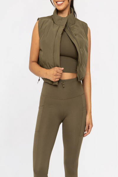 Trek Cropped Puffer Vest