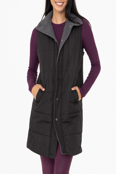 Moon Sherpa Lined Long Vest