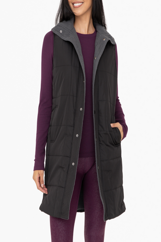 Moon Sherpa Lined Long Vest