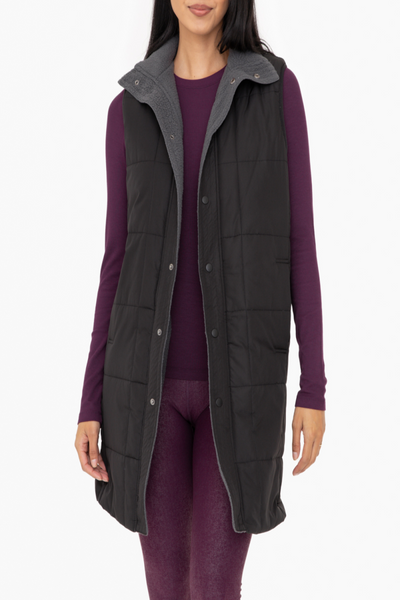 Moon Sherpa Lined Long Vest