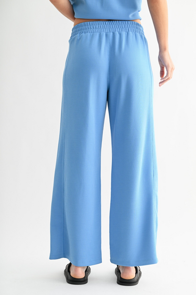 Iconic Luxe Sand Wash Rib Wide Leg Pants