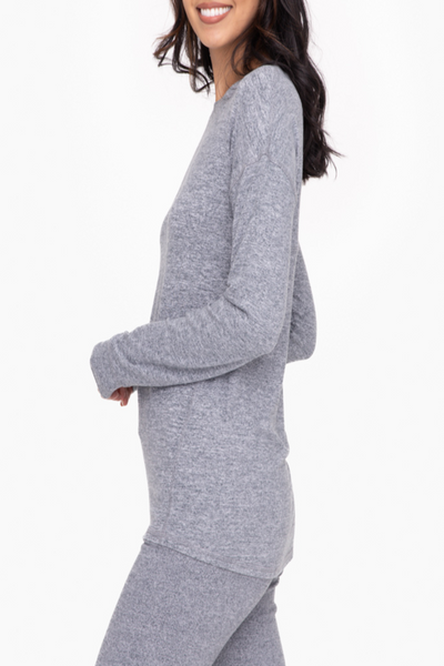 Linger Brushed Hacci Knit Top