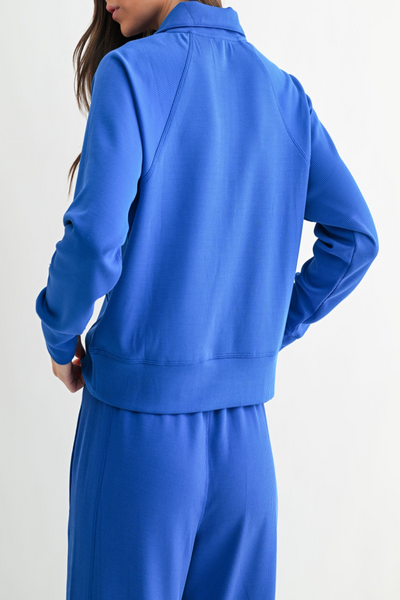 Chances Luxe Sand Wash Rib 1/4 Zip Pullover