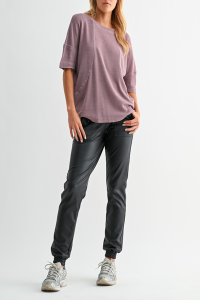 Sweeter Mineral Wash Waffle Tee