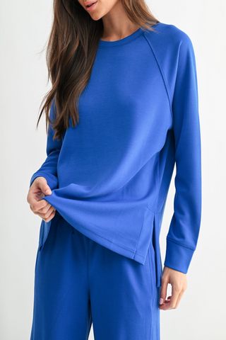 Rollin Luxe Sand Wash Rib Raglan Tee