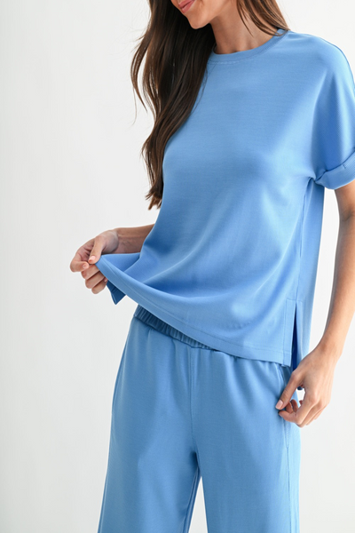 Champion Luxe Sand Wash Rib Lounge Tee