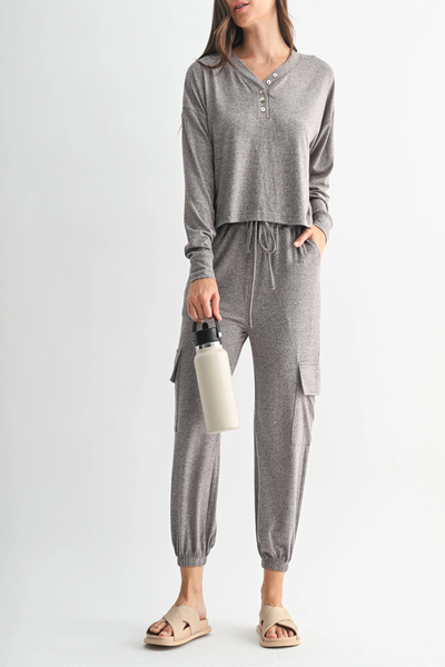 Stay Cropped Henley Top