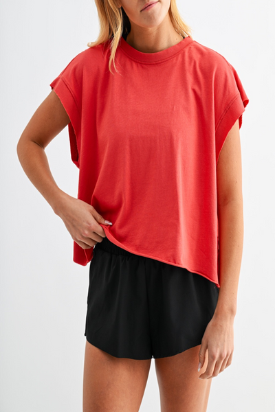 Flow Open-Back Pima Cotton Tee