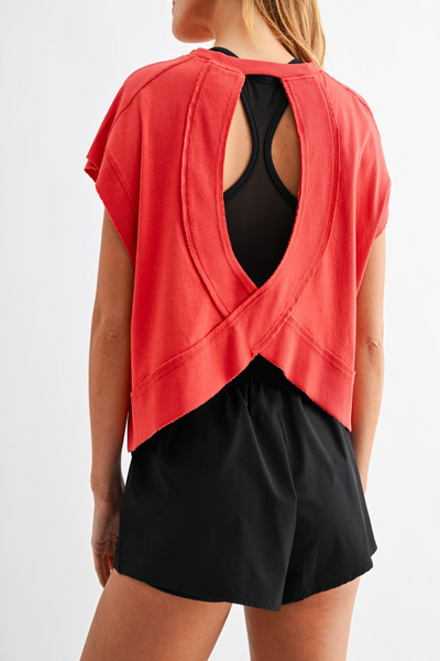 Flow Open-Back Pima Cotton Tee