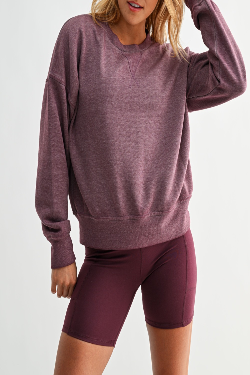 Mind Reader Burn-Out Fleece Sweatshirt