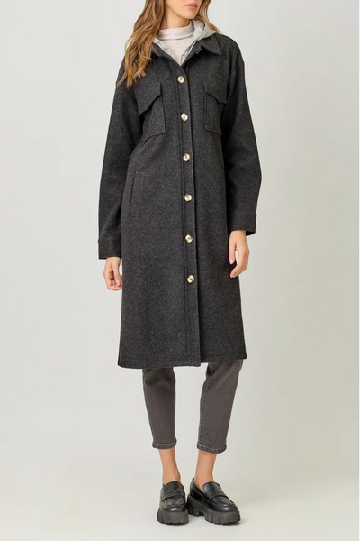 Woodland Twofer Hoodie Solid Coat