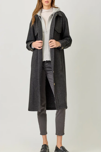 Woodland Twofer Hoodie Solid Coat