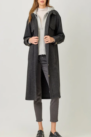 Woodland Twofer Hoodie Solid Coat