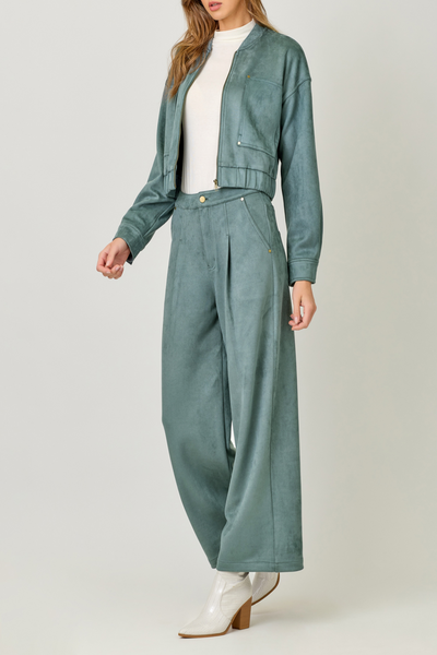 Day To Night Suede Trousers