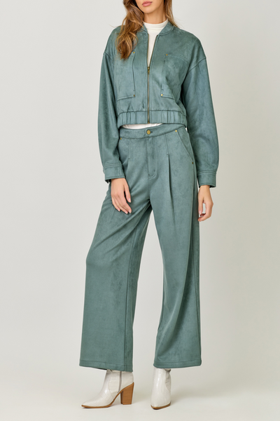 Day To Night Suede Trousers