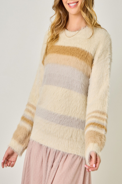 Big Dream Color Blocked Stripe Sweater