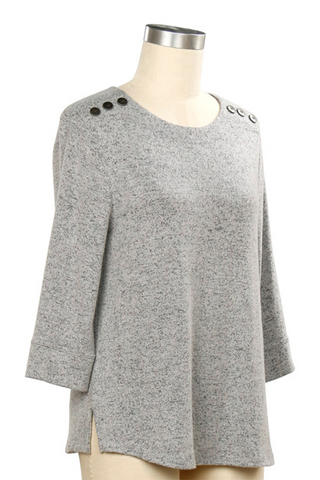 Horizon Solid Brushed Knit Top