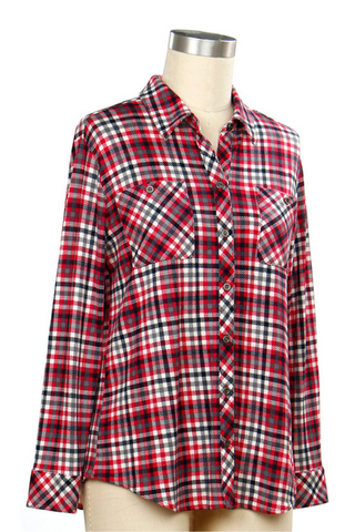Indigo Tempo Plaid Button Down Shirt