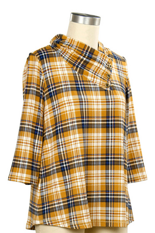 Jessie Plaid Print Top