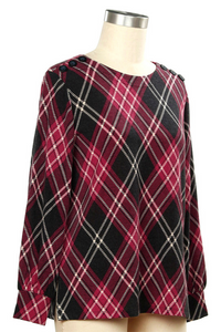 Queeny Argyle Print Top