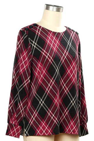 Queeny Argyle Print Top