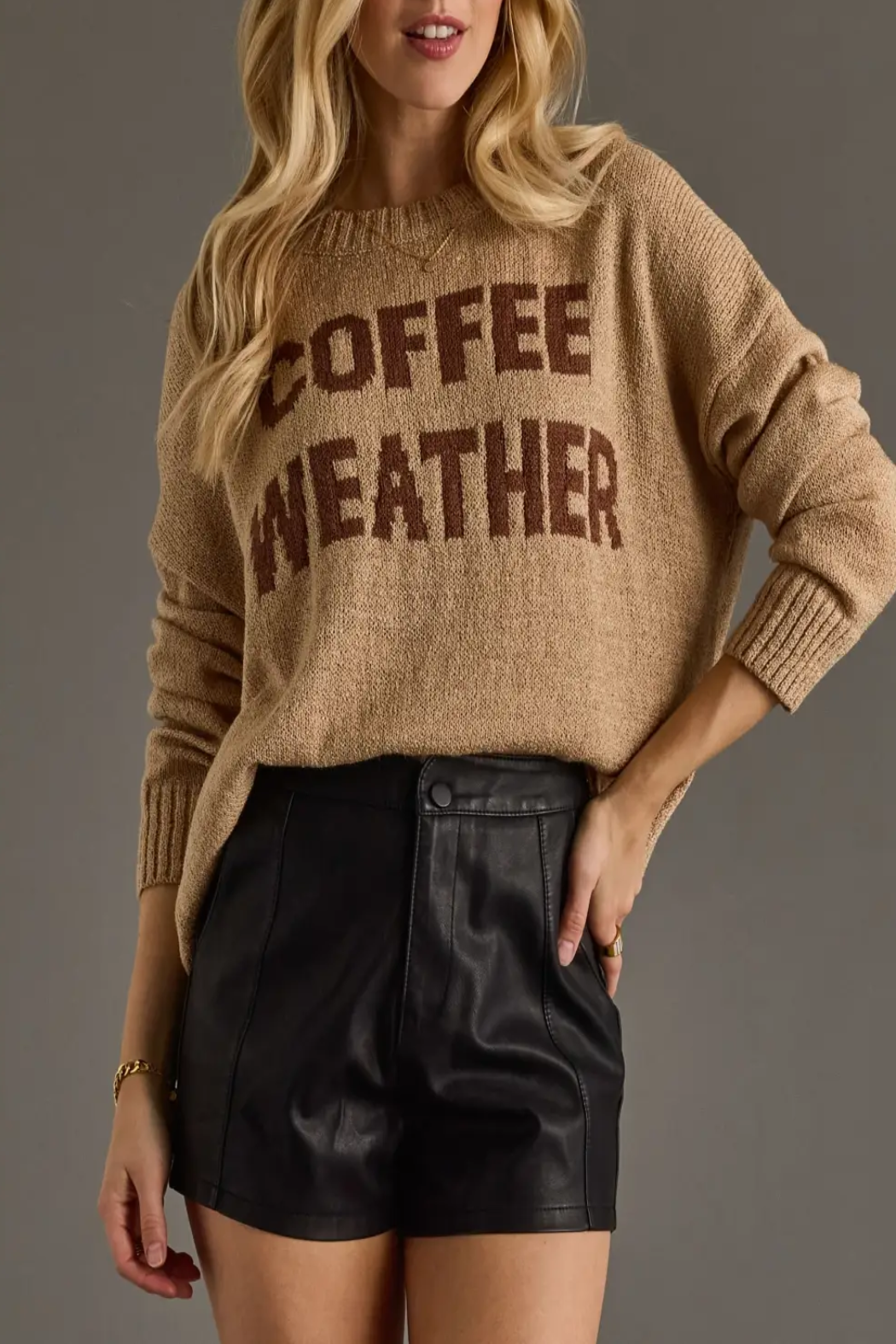 Coffee Weather Knit Sweater