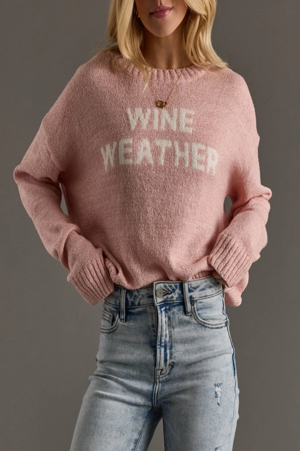 Wine Weather Knit Sweater