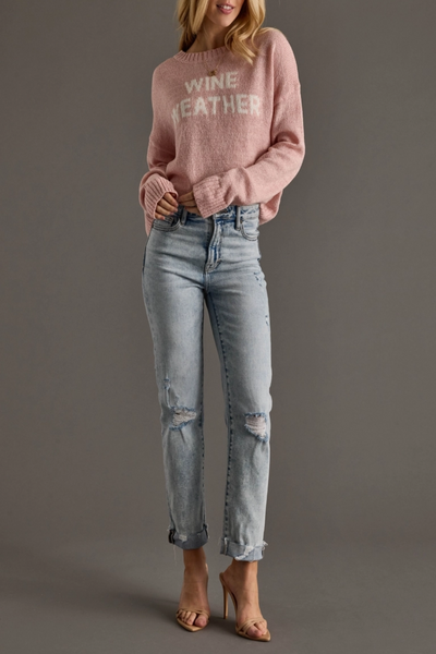 Wine Weather Knit Sweater