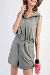 Adventure Sleeveless Hoodie Romper