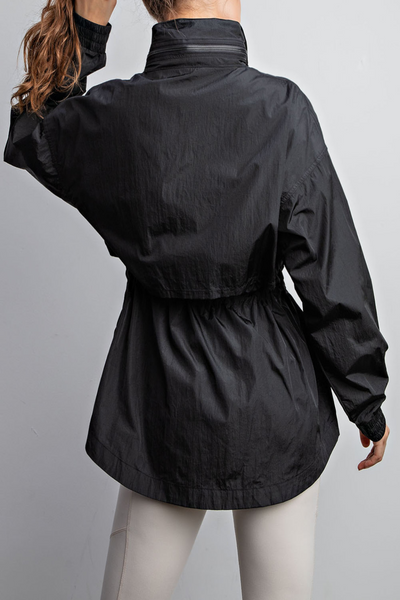 On The Go Oversized Parachute Full Zipper Jacket