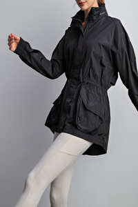 On The Go Oversized Parachute Full Zipper Jacket