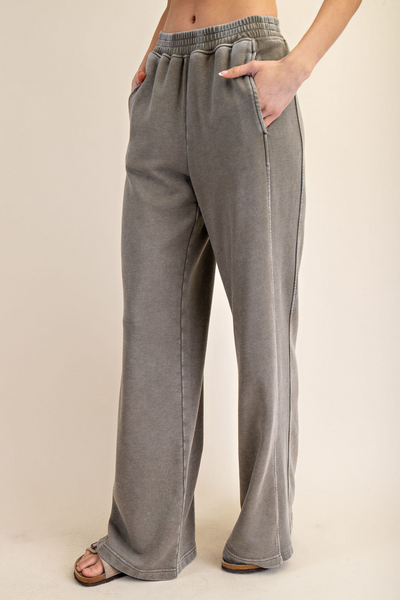 Shaded Woods Mineral Washed Wide Leg Pant