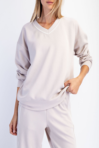 Harbor Springs Modal Scuba Piping Pullover