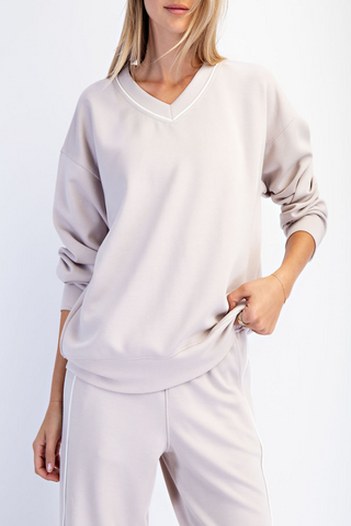 Harbor Springs Modal Scuba Piping Pullover