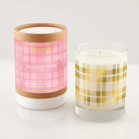 Scripted Fragrance Soy Candle- Holiday Cake