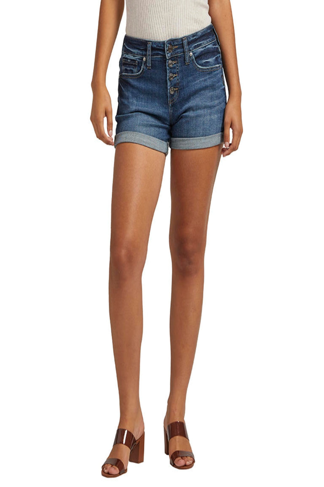 Suki Curvy Fit Mid Rise Shorts