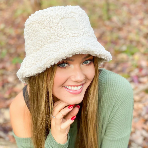 C.C Faux Sherpa Bucket Hat