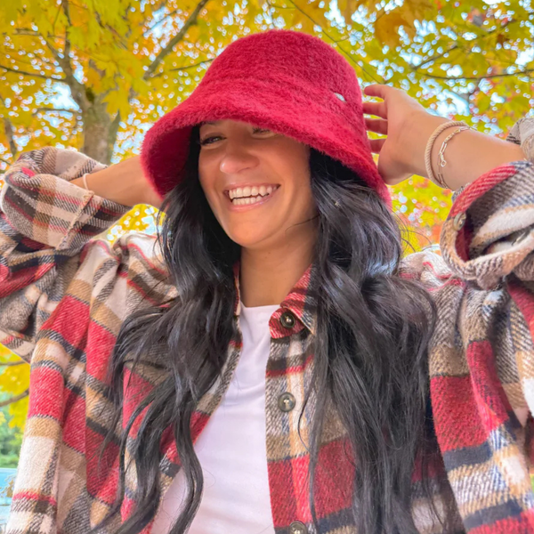 C.C Short Hair Faux Fur Bucket Hat