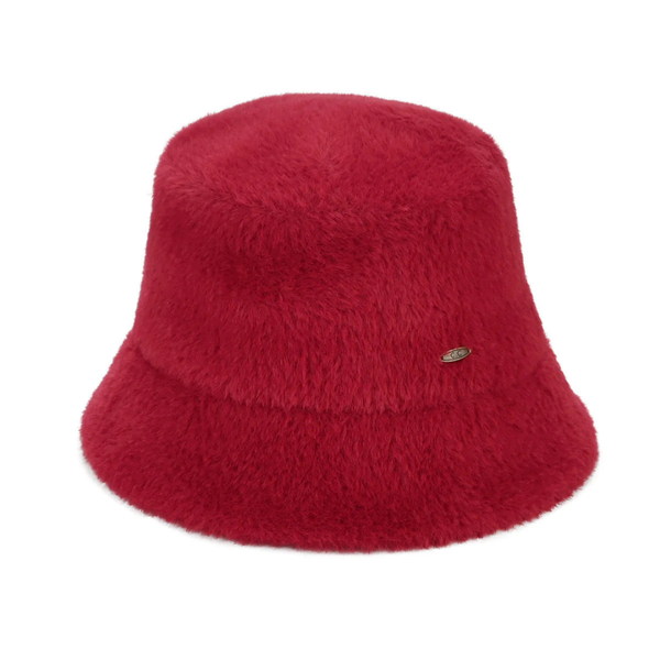 C.C Short Hair Faux Fur Bucket Hat