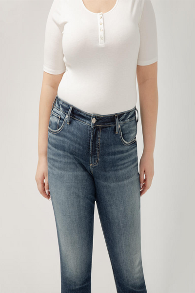 Boyfriend Mid Rise Slim Leg Jean