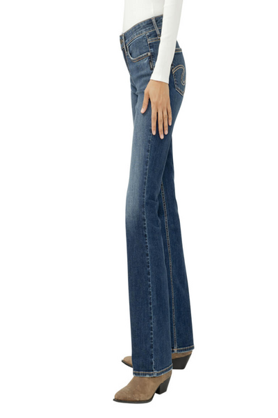Suki Mid Rise Curvy Fit Bootcut Jeans