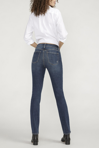 Elyse Mid Rise Straight Leg Jean