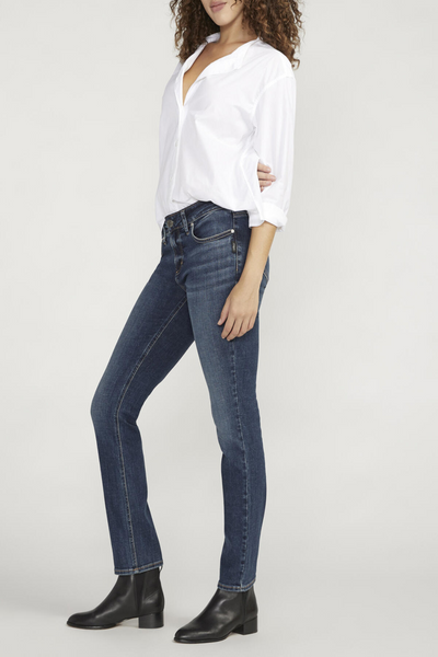 Elyse Mid Rise Straight Leg Jean