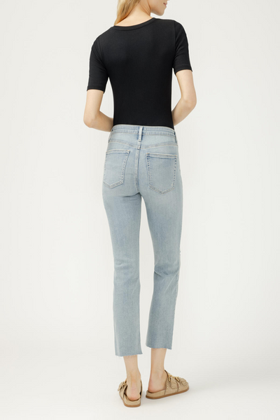 Most Wanted Mid Rise Cropped Straight Leg Luxe Stretch Jeans