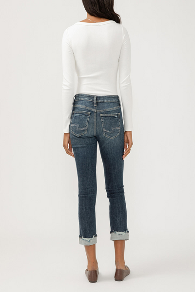 Suki Mid Rise Straight Leg Crop Jean