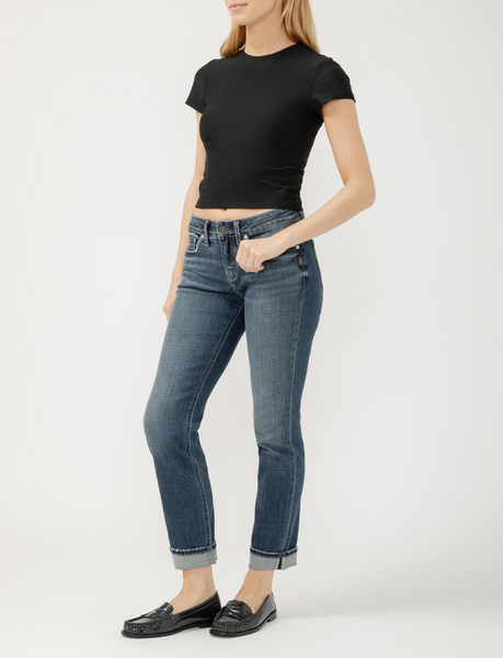 Suki Mid Rise Straight Leg Luxe Stretch Jeans