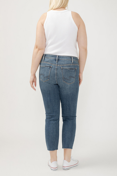 Elyse Mid Rise Straight Leg Ankle Jeans