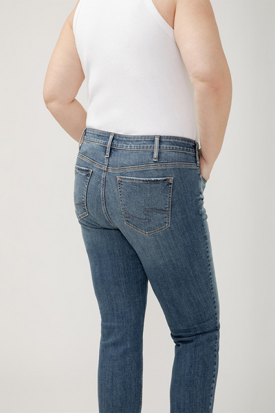 Elyse Mid Rise Straight Leg Ankle Jeans