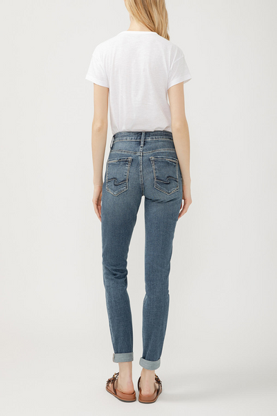 Boyfriend Mid Rise Slim Leg Jean